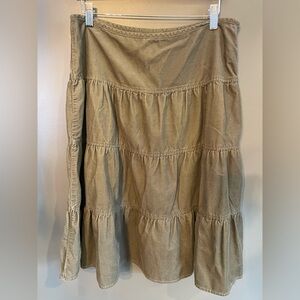 New York and company skirt corduroy olive green size 8